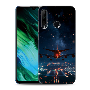 Силиконовый чехол на Huawei Honor 20e с принтом самолет Силиконовый чехол на Huawei Honor 20e с принтом самолет