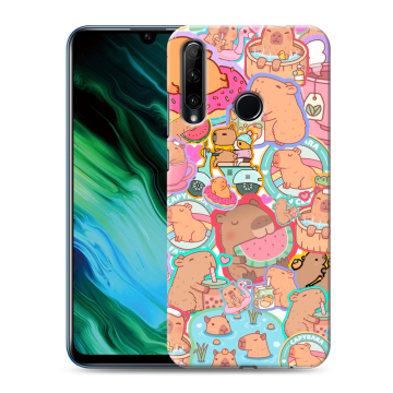 Силиконовый чехол на Huawei Honor 20e с принтом капибары