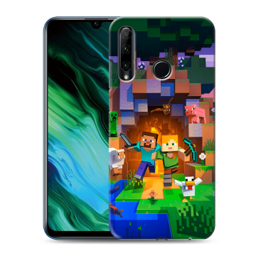 Силиконовый чехол на Huawei Honor 20e с принтом Майнкрафт Minecraft Силиконовый чехол на Huawei Honor 20e с принтом Майнкрафт Minecraft