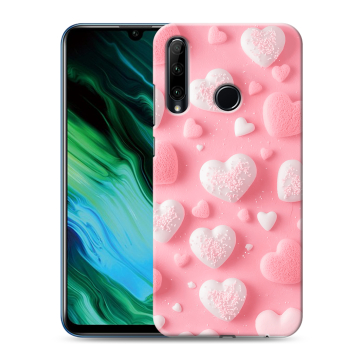 Силиконовый чехол на Huawei Honor 20e с принтом Сердечки