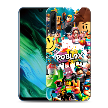 Силиконовый чехол на Huawei Honor 20e с принтом Roblox Роблокс Силиконовый чехол на Huawei Honor 20e с принтом Roblox Роблокс