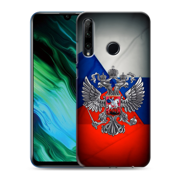 Силиконовый чехол на Huawei Honor 20e с принтом Флаг России