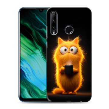 Силиконовый чехол на Huawei Honor 20e с принтом Смешной кот Силиконовый чехол на Huawei Honor 20e с принтом Смешной кот
