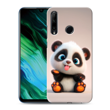 Силиконовый чехол на Huawei Honor 20e с принтом милая панда Силиконовый чехол на Huawei Honor 20e с принтом милая панда