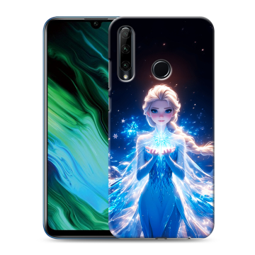 Силиконовый чехол на Huawei Honor 20e с принтом Холодное сердце Frozen