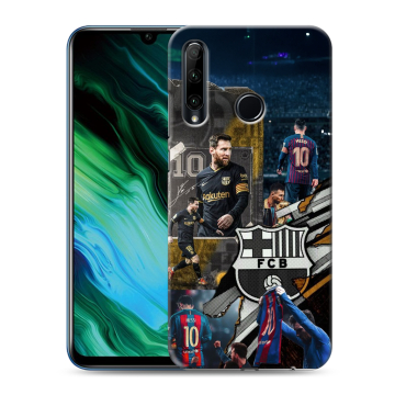 Силиконовый чехол на Huawei Honor 20e с принтом Messi Barcelona