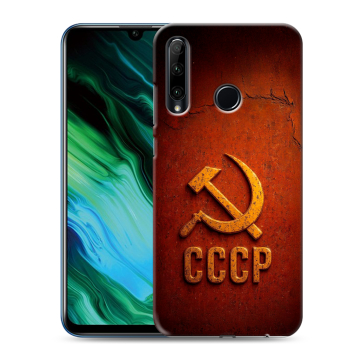 Силиконовый чехол на Huawei Honor 20e с принтом Флаг Герб СССР Силиконовый чехол на Huawei Honor 20e с принтом Флаг Герб СССР