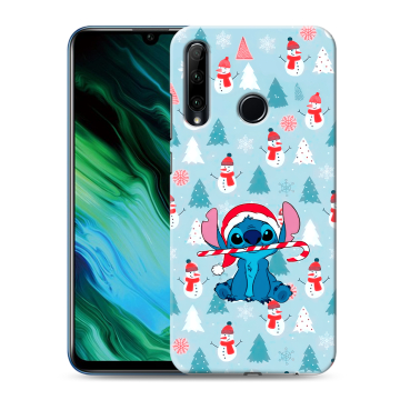 Силиконовый чехол на Huawei Honor 20e с принтом Стич Новый год Силиконовый чехол на Huawei Honor 20e с принтом Стич Новый год