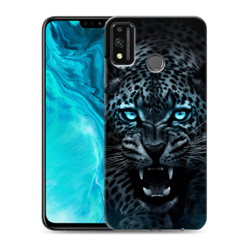 Силиконовый чехол на Huawei Honor 9X Lite с принтом Темный леопард Силиконовый чехол на Huawei Honor 9X Lite с принтом Темный леопард