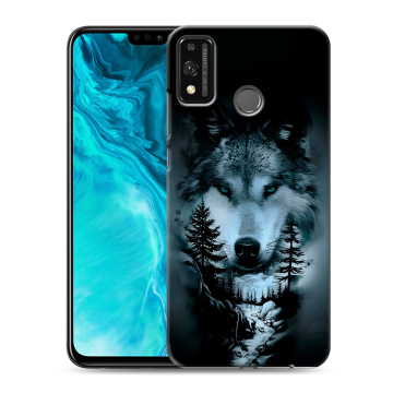 Силиконовый чехол на Huawei Honor 9X Lite с принтом Лесной волк Силиконовый чехол на Huawei Honor 9X Lite с принтом Лесной волк