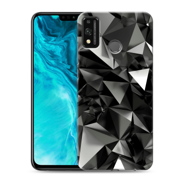 Силиконовый чехол на Huawei Honor 9X Lite с принтом Черные кристаллы Силиконовый чехол на Huawei Honor 9X Lite с принтом Черные кристаллы
