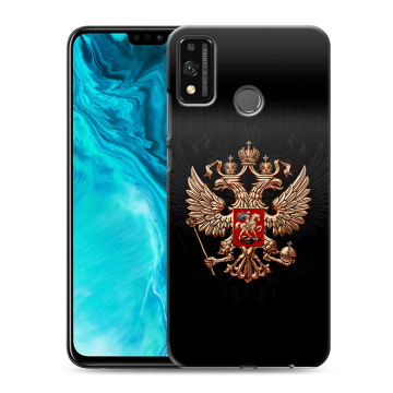 Силиконовый чехол на Huawei Honor 9X Lite с принтом Герб России Силиконовый чехол на Huawei Honor 9X Lite с принтом Герб России