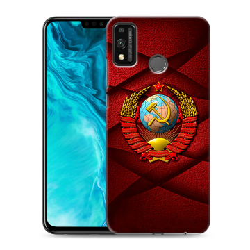 Силиконовый чехол на Huawei Honor 9X Lite с принтом Герб СССР Силиконовый чехол на Huawei Honor 9X Lite с принтом Герб СССР