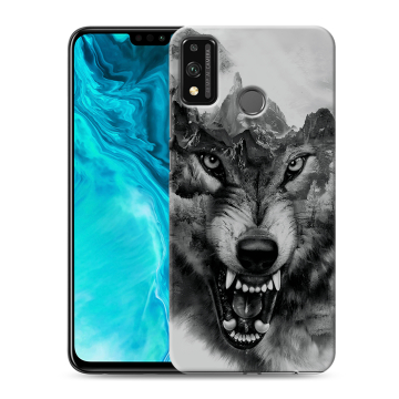 Силиконовый чехол на Huawei Honor 9X Lite с принтом Волк Силиконовый чехол на Huawei Honor 9X Lite с принтом Волк