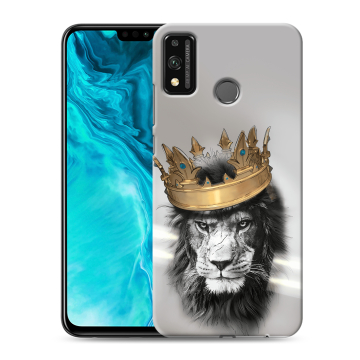 Силиконовый чехол на Huawei Honor 9X Lite с принтом Лев с короной Силиконовый чехол на Huawei Honor 9X Lite с принтом Лев с короной