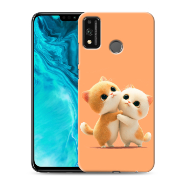 Силиконовый чехол на Huawei Honor 9X Lite с принтом Милые котики Силиконовый чехол на Huawei Honor 9X Lite с принтом Милые котики