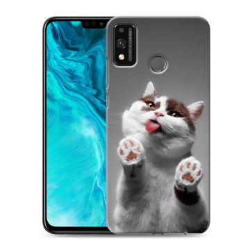 Силиконовый чехол на Huawei Honor 9X Lite с принтом Коты Силиконовый чехол на Huawei Honor 9X Lite с принтом Коты