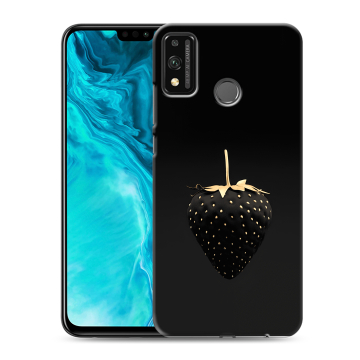 Силиконовый чехол на Huawei Honor 9X Lite с принтом Черная клубника Силиконовый чехол на Huawei Honor 9X Lite с принтом Черная клубника