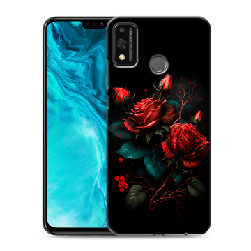 Силиконовый чехол на Huawei Honor 9X Lite с принтом Розы красные