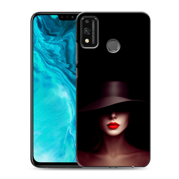 Силиконовый чехол на Huawei Honor 9X Lite с принтом Девушка в шляпе