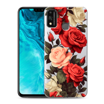 Силиконовый чехол на Huawei Honor 9X Lite с принтом Розы