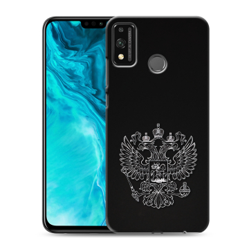 Силиконовый чехол на Huawei Honor 9X Lite с принтом Герб России