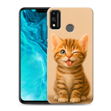 Силиконовый чехол на Huawei Honor 9X Lite с принтом котенок
