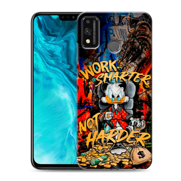 Силиконовый чехол на Huawei Honor 9X Lite с принтом Дональд Дак Деньги