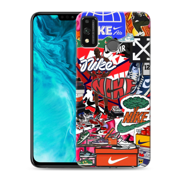Силиконовый чехол на Huawei Honor 9X Lite с принтом Найк Nike яркий
