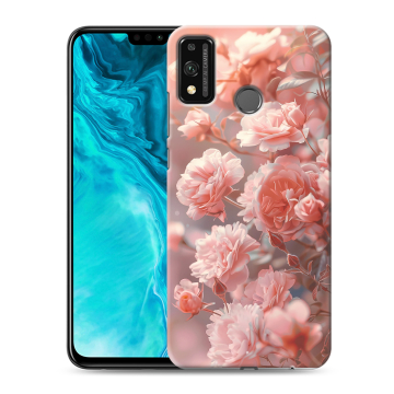 Силиконовый чехол на Huawei Honor 9X Lite с принтом Розовые розы