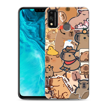 Силиконовый чехол на Huawei Honor 9X Lite с принтом капибара