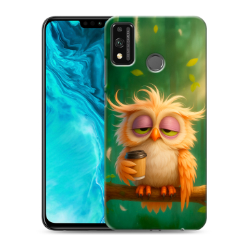 Силиконовый чехол на Huawei Honor 9X Lite с принтом сова