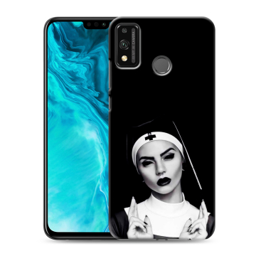 Силиконовый чехол на Huawei Honor 9X Lite с принтом монашка