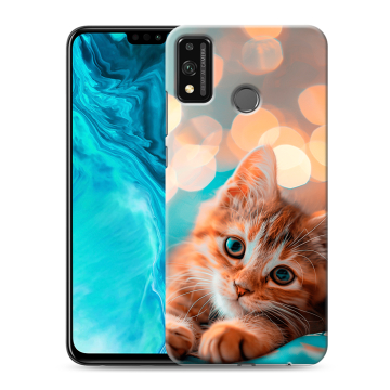 Силиконовый чехол на Huawei Honor 9X Lite с принтом котик