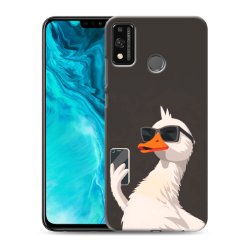 Силиконовый чехол на Huawei Honor 9X Lite с принтом утка в очках