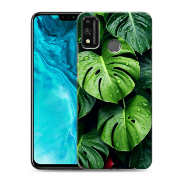 Силиконовый чехол на Huawei Honor 9X Lite с принтом Листья