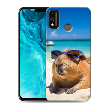 Силиконовый чехол на Huawei Honor 9X Lite с принтом Капибара