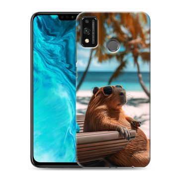Силиконовый чехол на Huawei Honor 9X Lite с принтом Капибара