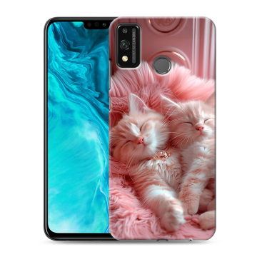 Силиконовый чехол на Huawei Honor 9X Lite с принтом котята котики