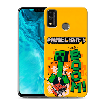 Силиконовый чехол на Huawei Honor 9X Lite с принтом Майнкрафт Minecraft