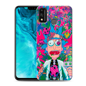 Силиконовый чехол на Huawei Honor 9X Lite с принтом Рик и Морти Rick Morty