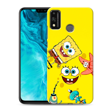 Силиконовый чехол на Huawei Honor 9X Lite с принтом Спанч боб Спанчбоб