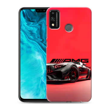 Силиконовый чехол на Huawei Honor 9X Lite с принтом Мерседес Mercedes AMG