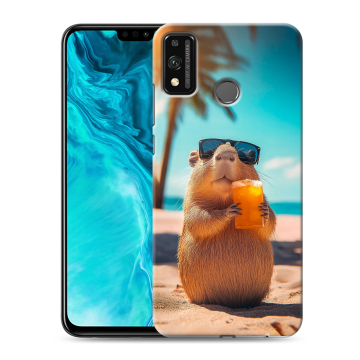 Силиконовый чехол на Huawei Honor 9X Lite с принтом Капибара