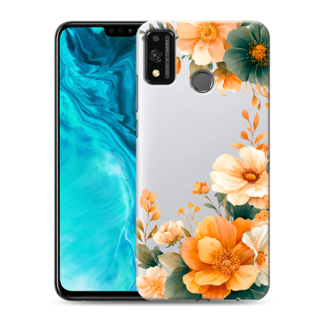 Силиконовый чехол на Huawei Honor 9X Lite с принтом Цветы принт