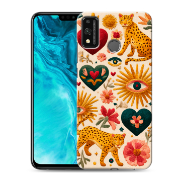 Силиконовый чехол на Huawei Honor 9X Lite с принтом Модный принт
