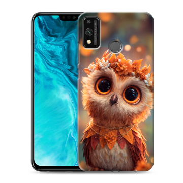 Силиконовый чехол на Huawei Honor 9X Lite с принтом Милая сова