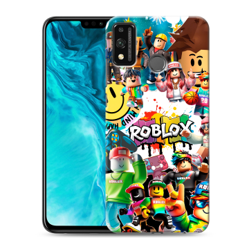 Силиконовый чехол на Huawei Honor 9X Lite с принтом Roblox Роблокс