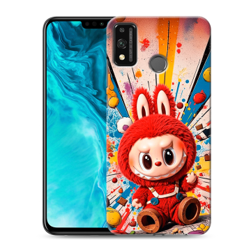 Силиконовый чехол на Huawei Honor 9X Lite с принтом Labubu Лабубу