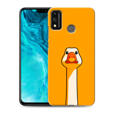 Силиконовый чехол на Huawei Honor 9X Lite с принтом Смешная утка